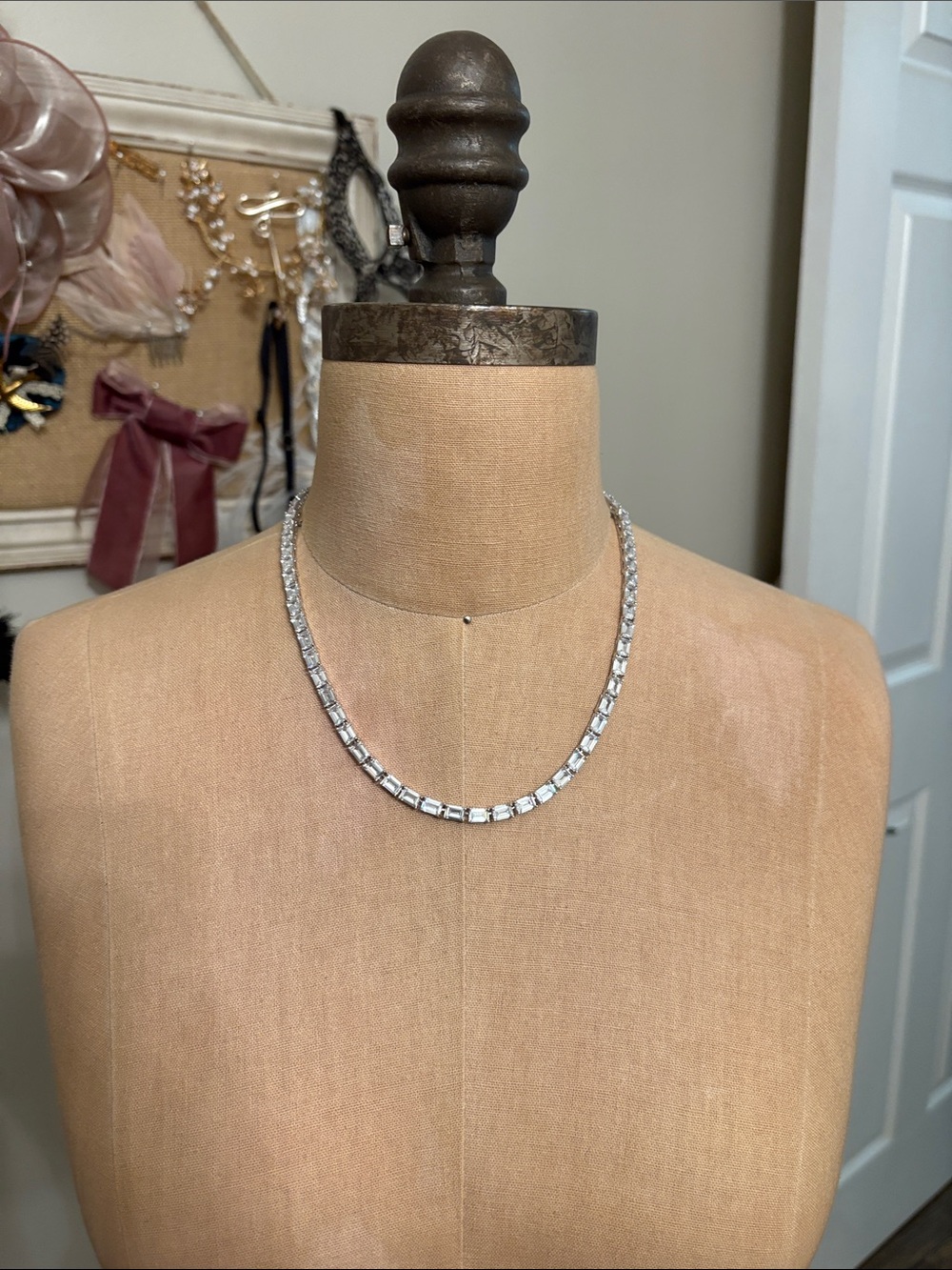 Melinda Maria Baby Grand Slam Tennis Necklace 18" - Picture 4 of 6